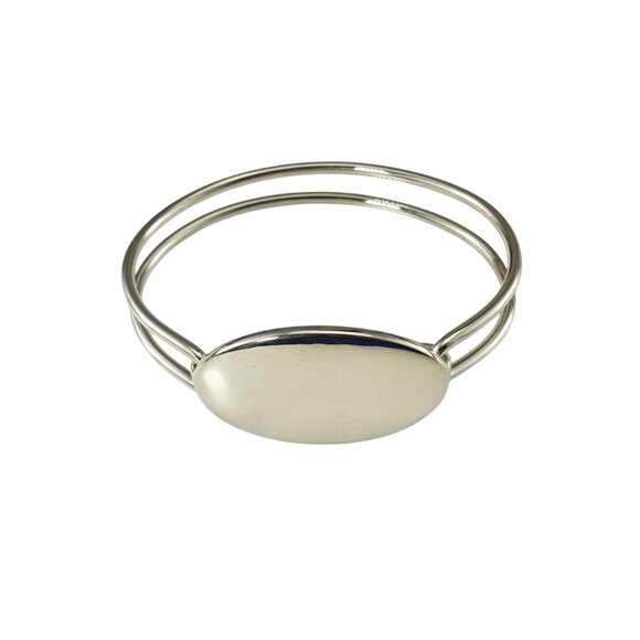 Tiffany & Co. Sterling Silver Oval ID Bangle Bracelet #23256 - Picture 2 of 8